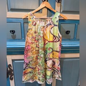 Nally & Millie Multicolor Floral Swirl Sleeveless Dress